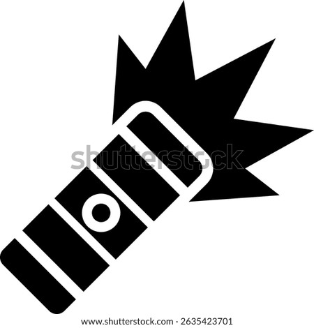Rounded Filled Flash Light Icon