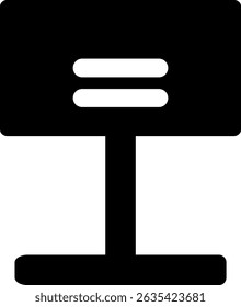 Rounded Filled Floor Lamp Icon