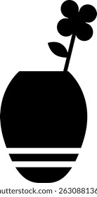 Rounded Filled Flower vase icon