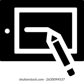 Rounded Filled Graphic Tablet Icon