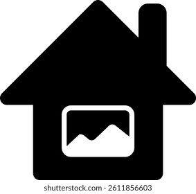 Rounded Filled House Images Icon