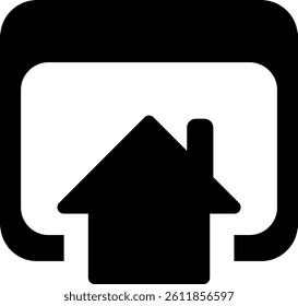 Rounded Filled House Web Icon