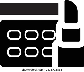 Rounded Filled Make Up Icon