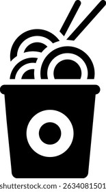 Rounded Filled Noodles To-Go Icon