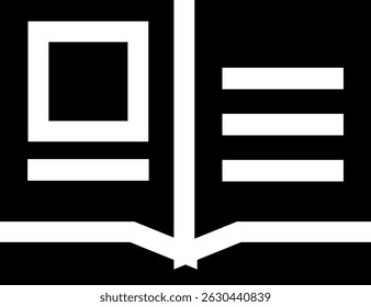 Rounded Filled Open Book Icon