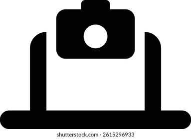Rounded Filled Screen Camera Icon