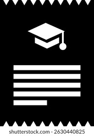 Icono de información de estudiantes rellenos redondeados