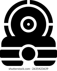 Rounded Filled Table lamp Icon
