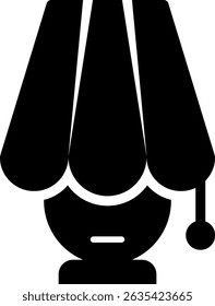 Rounded Filled Table lamp Icon