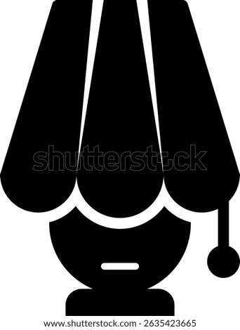 Rounded Filled Table lamp Icon
