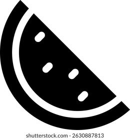 Rounded Filled Watermelon Slice Icon