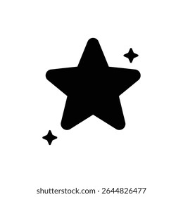 Rounded five-pointed star icon for rating and decoration
