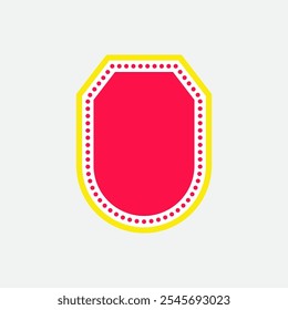 Rounded Flag Neon Style One. Sale Tag Element. Label Icon. High Quality Vector Icon. Editable Vector