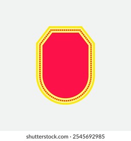 Rounded Flag Neon Style Three. Sale Tag Element. Label Icon. High Quality Vector Icon. Editable Vector