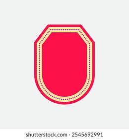 Rounded Flag Neon Style Two. Sale Tag Element. Label Icon. High Quality Vector Icon. Editable Vector