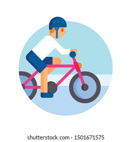 A rounded flat icons for sports
