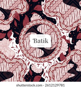 rounded floral batik seamless pattern 42