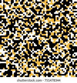 Rounded Flow Squares, Pixelated Effect Background, 8 Bit Pixel Art Design Element, Digital Camouflage, QR Code Sign, Rounded Rectangle Pixels