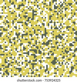 Rounded Flow Squares, Pixelated Effect Background, 8 Bit Pixel Art Design Element, Digital Camouflage, QR Code Sign, Rounded Rectangle Pixels