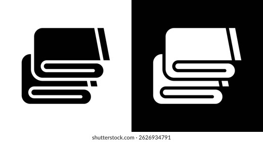 Rounded the folded bath towels icon concept, vector illustration