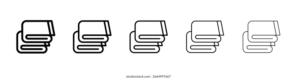 Redondeado el icono de toallas de baño dobladas llenó el concepto de letrero plano para el Diseño web.