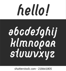 rounded font abc alphabet set