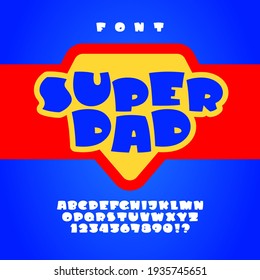 Rounded Font in the comics style, trendy cartoon alphabet, bold letters and numbers made in cute style, vector illustration 10eps