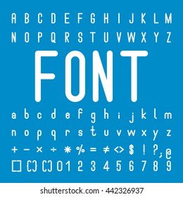 Rounded Font Family And Alphabet Vector Design