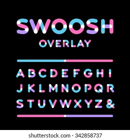 Rounded Font. Vector Alphabet With Overlay Effect Letters.
