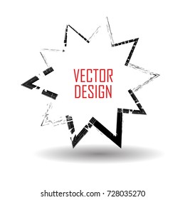 Rounded Frame Design. Banners, Insignias , Logos, Icons, Labels and Badges Set . vector distress textures.blank shapes.