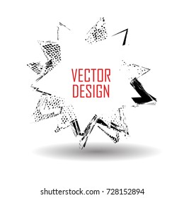 Rounded Frame Design. Banners, Insignias , Logos, Icons, Labels and Badges Set . vector distress textures.blank shapes.