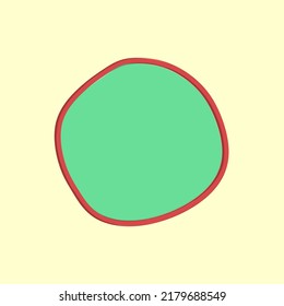 Rounded frame with red and green color