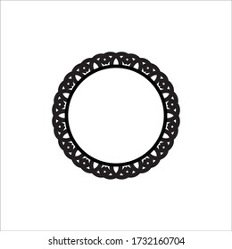 Rounded frame simple border shape whirl line
