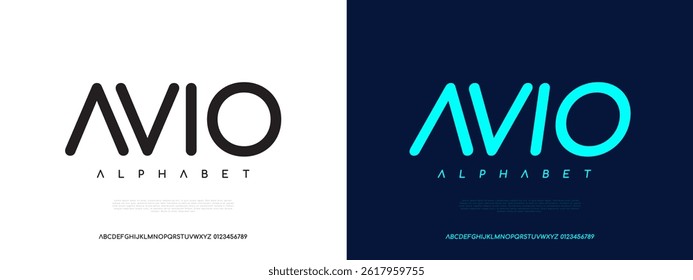 Rounded Futuristic Font Vector EPS for UI UX and Tech Branding