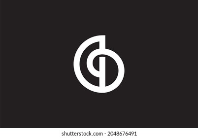 Rounded GD or GD Logo Design Vector