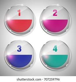 Rounded glass banner template