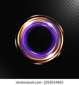 Geländertes Gold-Violett-Lichtschacht, geeignet für Produktwerbung, Produktdesign und andere, Vektorgrafik