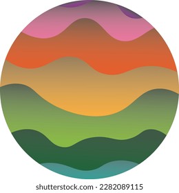 Rounded gradient vector for design