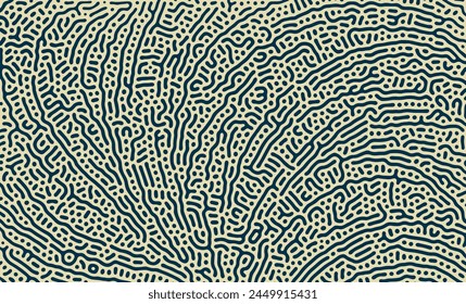 Rounded Green Organic Turing Seamless Pattern. Abstract organic background
