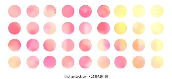 Rounded green stylish holographic gradient sphere button. Circle gradients, colorful soft round buttons or vivid color spheres flat set. Can be used as icons, for logos or other graphic elements.
