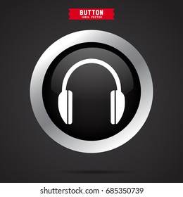 Rounded headphones icon