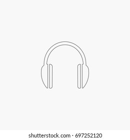 Rounded headphones icon