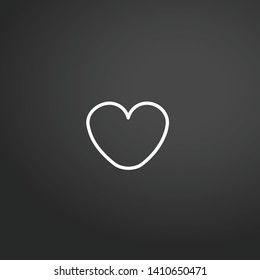 Rounded Heart vector icon. Rounded Heart concept stroke symbol design. Thin graphic elements vector illustration, outline pattern for your web site design, logo, UI. EPS 10.