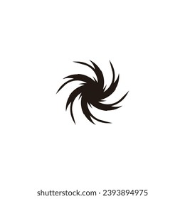 Rounded, hole geometric symbol simple logo vector