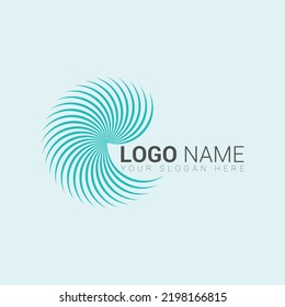 Concepto de diseño de logotipo de iconos redondeados