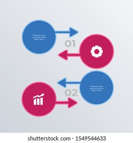 Rounded infographic template design. Business concept infograph with 4 options, steps or processes. Vector visualization can be used for workflow layout, diagram, annual report, web