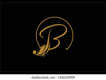Rounded Initial B Linked Beauty Simply Florish Logo