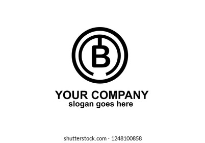 Rounded Initial Monogram B logo design