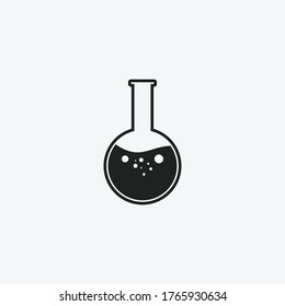 Rounded Laboratory Flask Icon. Editable Vector EPS Symbol Illustration.