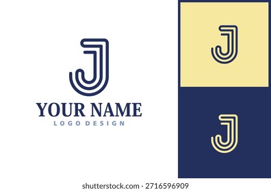 Rounded Letter J Logo - Inspiring Feelings of Approachability and Elegance. Isolated on white background.